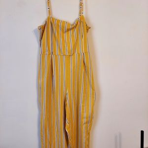 Tommy Hilfiger Yellow Striped jumpsuit large